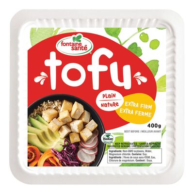 Tofu Blanc Cru Extra-ferme Biologique Fait Avec Des Graines De Soya