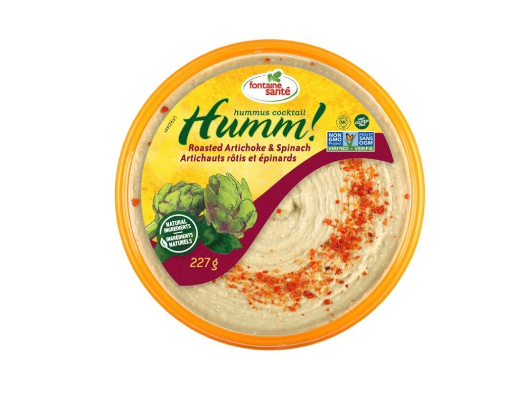 Hummus aux artichauts et épinards Fontaine Santé 227 g Fruiterie Potager