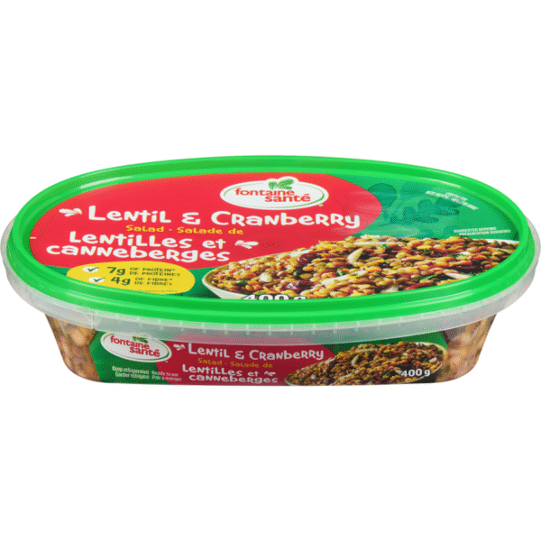 Fontaine Santé Salade lentilles et canneberges 400 g