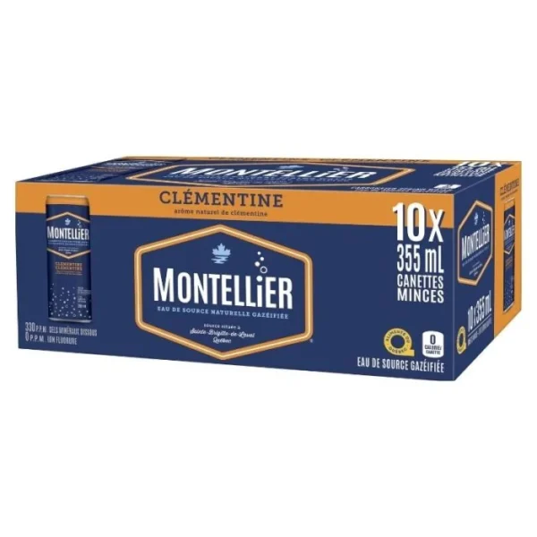 Eau de source naturelle gazéifiée Clémentine – Montpellier 10x355ml