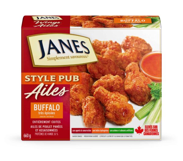 Ailes de poulet Style Pub Buffalo très épicées Janes - 660 g