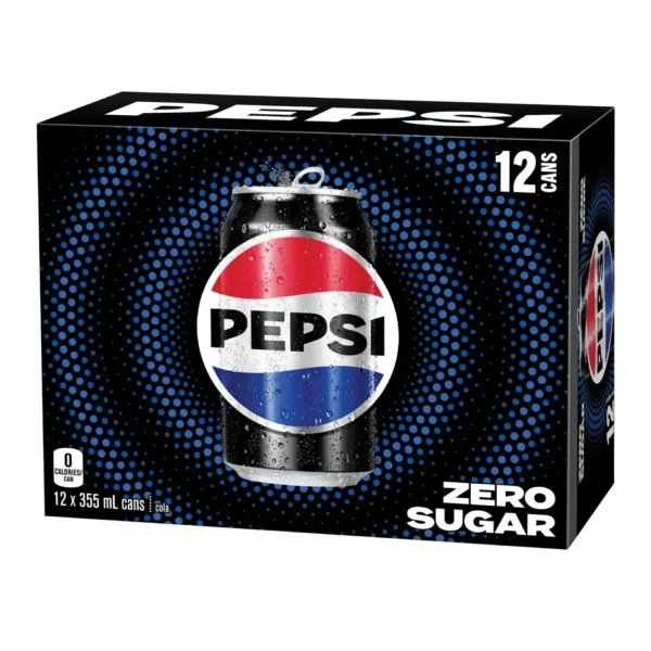 Boissons Gazeuses Pepsi Zéro Sucre 12 x 355 ml