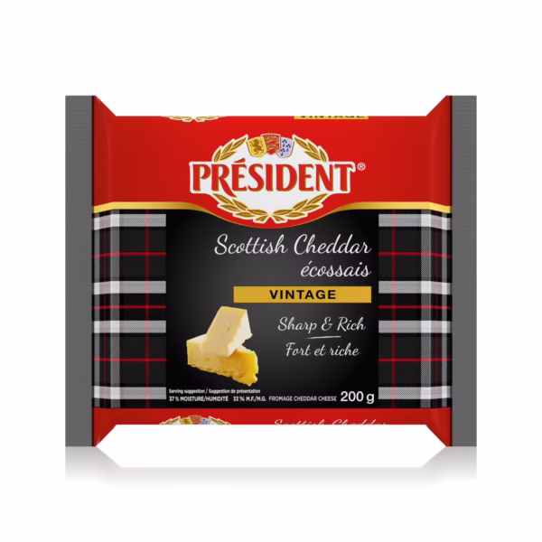 Cheddar Fort Écossais Président 200 g