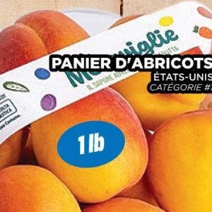 Panier d'Abricots États-Unis 1Lbs