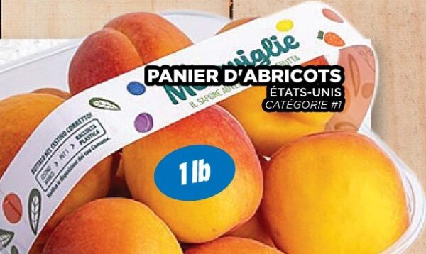 Panier d'Abricots États-Unis 1Lbs