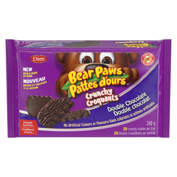 Biscuits Pattes d'ours Croquant Double Chocolat Dare 240 g