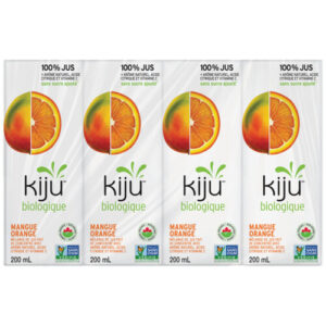 Jus Biologique Mangue Orange Kiju 4 x 200 ml