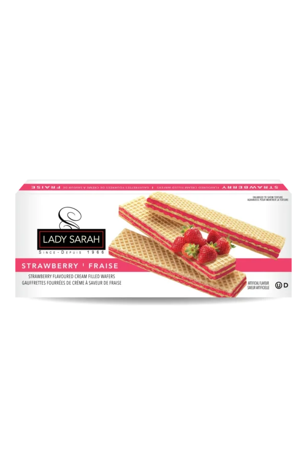 Gauffrettes fourrées de crème au Fraise Lady Sarah 200 g