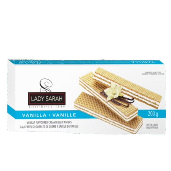 Gauffrettes fourrées de crème à la Vanille Lady Sarah 200 g