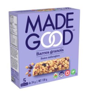 Barres Granola Saveur de Baies mélangées Made Good 120 g
