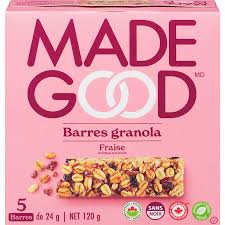 Barres Granola Saveur de Fraise Made Good 120 g