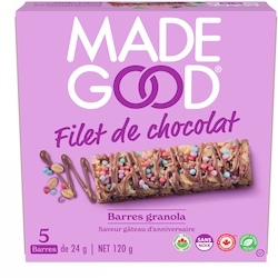 Barres Granola Saveur de gâteau d'anniversaire Made Good 120 g