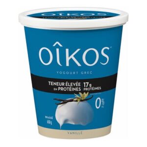 Oîkos - Yogourt 0 %  Vanille Élevé en Protéine 650 g