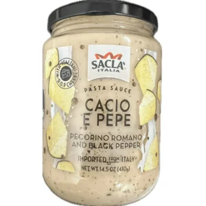 Sauce pour pâtes Cacio E Pepe Pecorino Romano et Poivre noir Sacla 400 ml