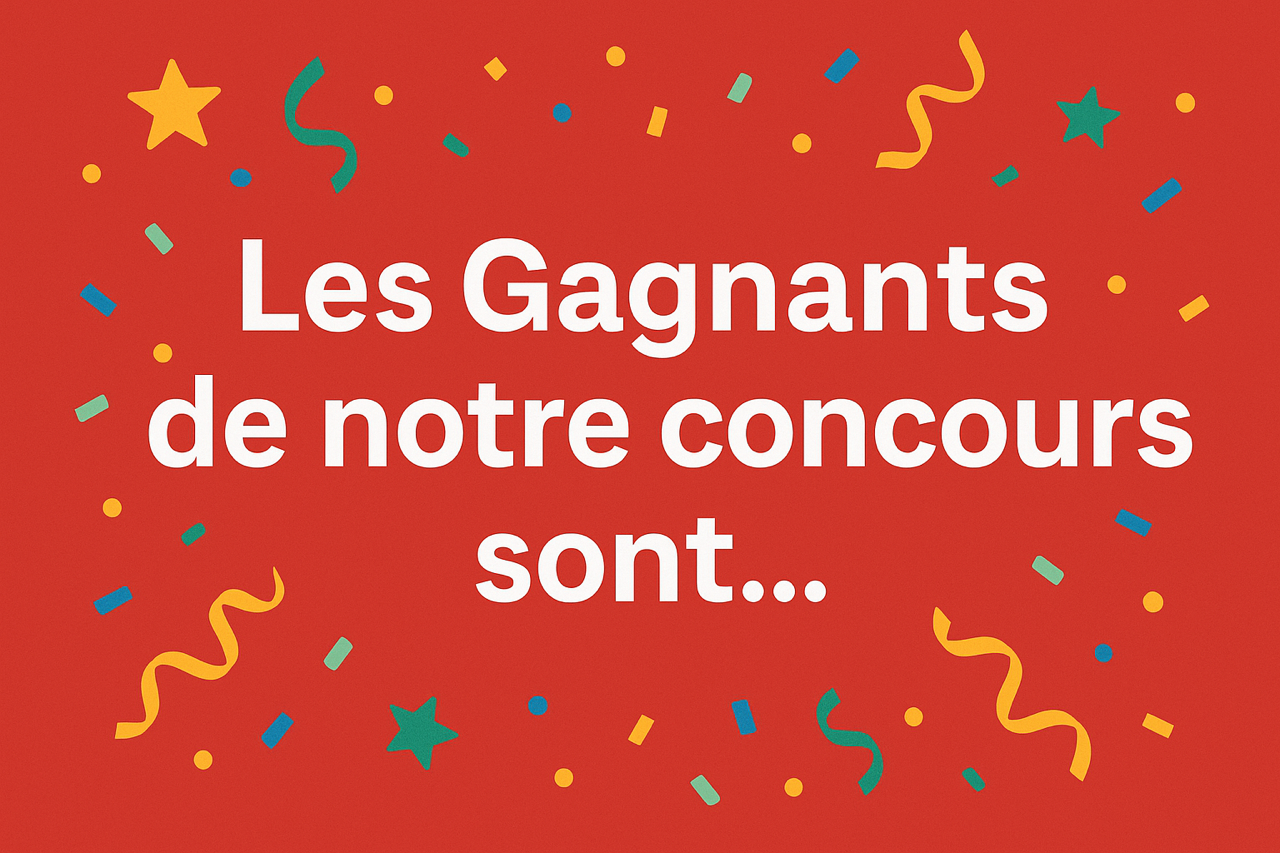 Visuels annonçant les gagnants du concours de novembre 2025