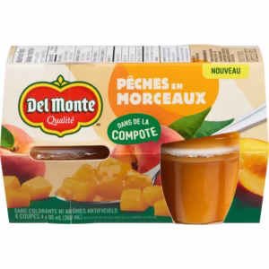 Pêches en Morceaux Del Monte 4 x 90 ml