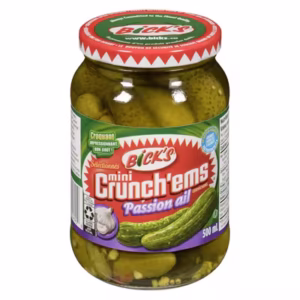 Cornichons mini crunch'ems à l'ail Bick's 500 ml