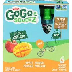 Compote de pomme-mangue Gogo Squeez Materne 4X90g