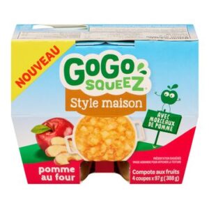 Compote de pomme au four Style Maison Gogo Squeez 4 x 97 g