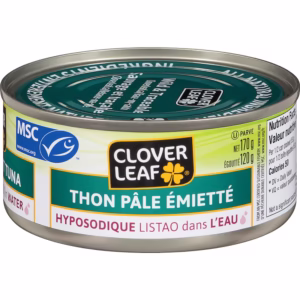 Thon pâle émietté dans l'eau Clover Leaf 170 g