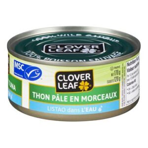 Thon pâle en morceau dans l’eau Clover Leaf 170 g