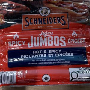Saucisses Juicy Jumbos piquantes et épicées Schneiders 450 g