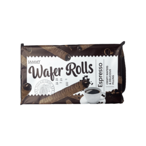 Rouleaux de gaufrettes farcies à la crème d'Expresso Jammy 150 g