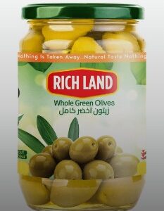 Olives vertes entières Rich Land 250 ml