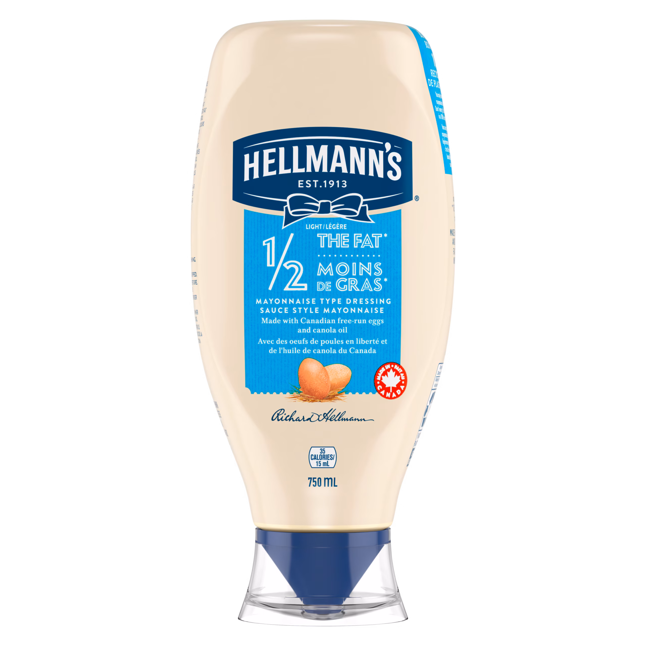 Mayonnaise Légère 1/2 moins de gras Hellmann’s 750 ml